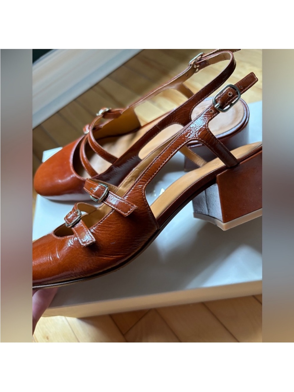 Sezane Paula Babies size 38 Brown Heeled Slingbacks - Picture 5 of 7